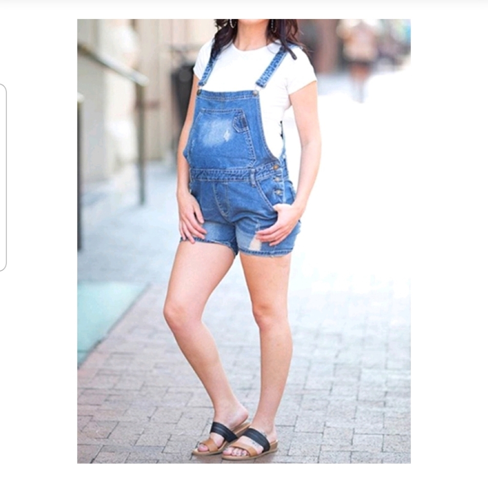Maternity short overalls